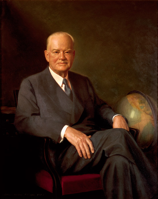 a painting of President Herbert Hoover