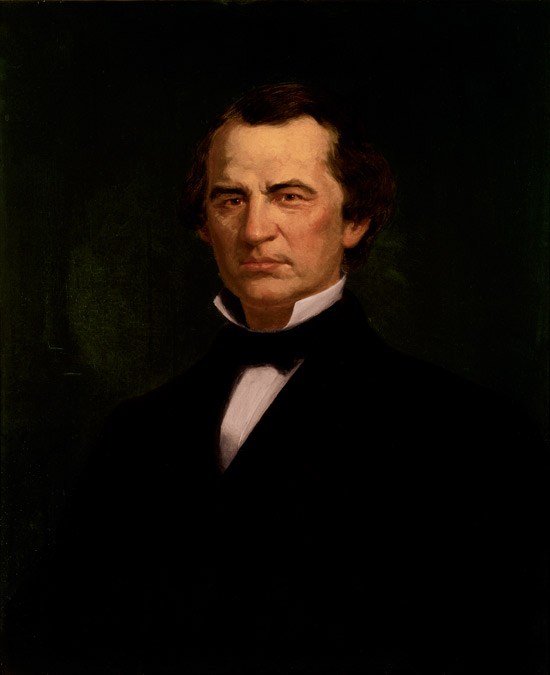 a painting of President Andrew Johnson