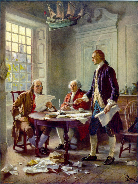 Writing the Declaration of Independence by Jean Leon Gerome Ferris/Wikimedia Commons/Public Domain