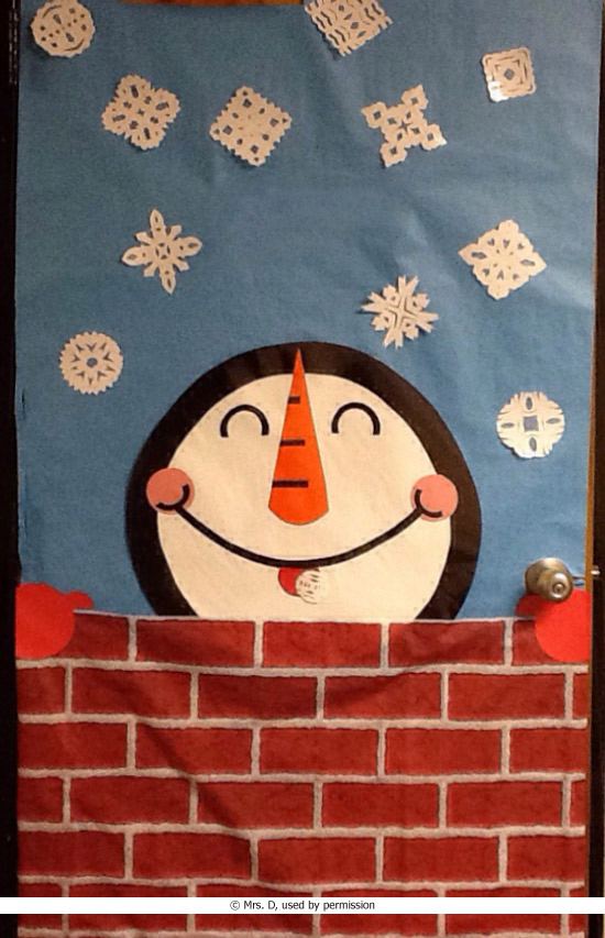 A Snowman Classroom Door Decoration