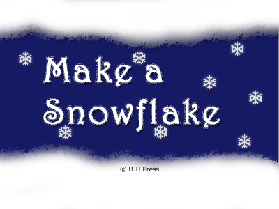 Make a Snowflake with snow falling