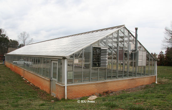 greenhouse used for BJU Press Science 7 plant experiment