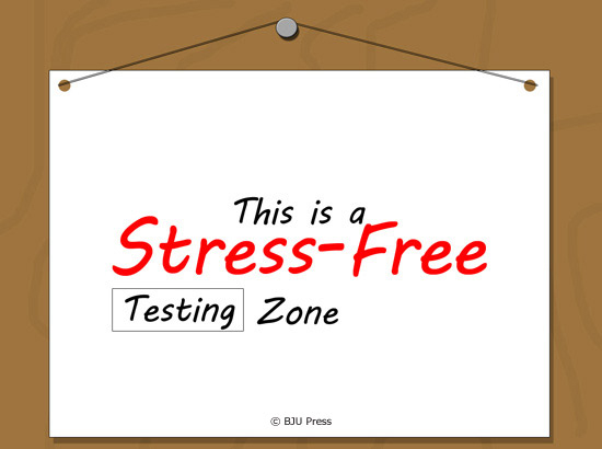 image of a stress free testing zone sign