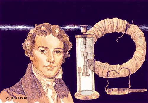 180141p333Faraday; illustration of Michael Faraday and his invention