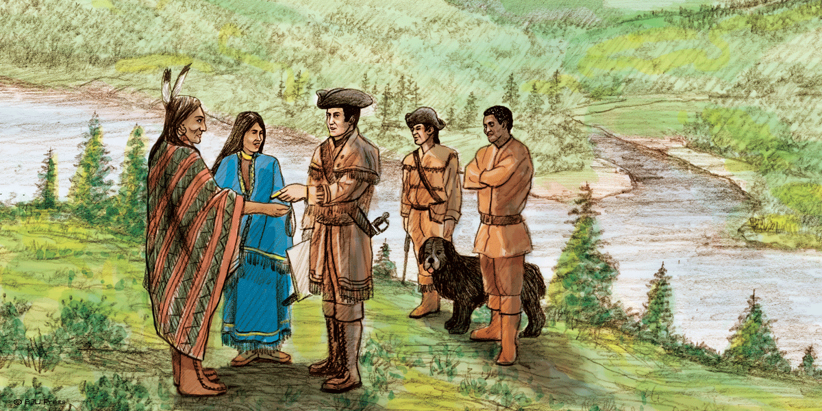 illustration of Lewis and Clark expedition