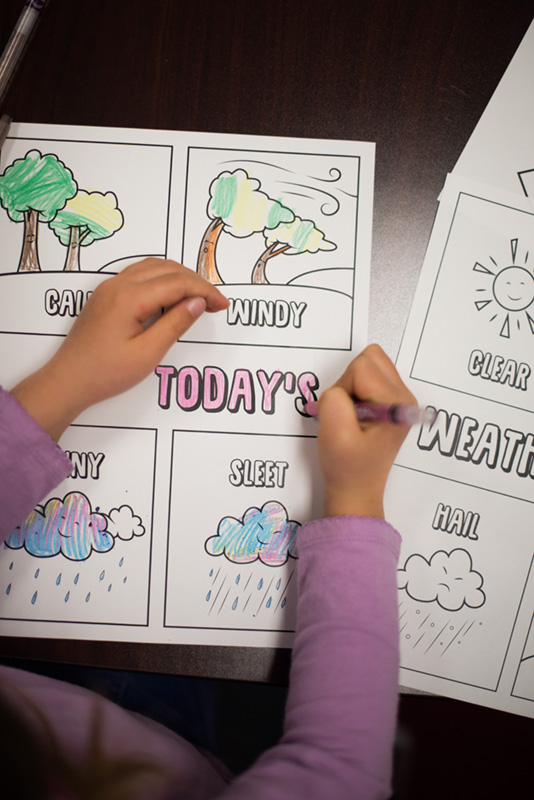 weather report coloring