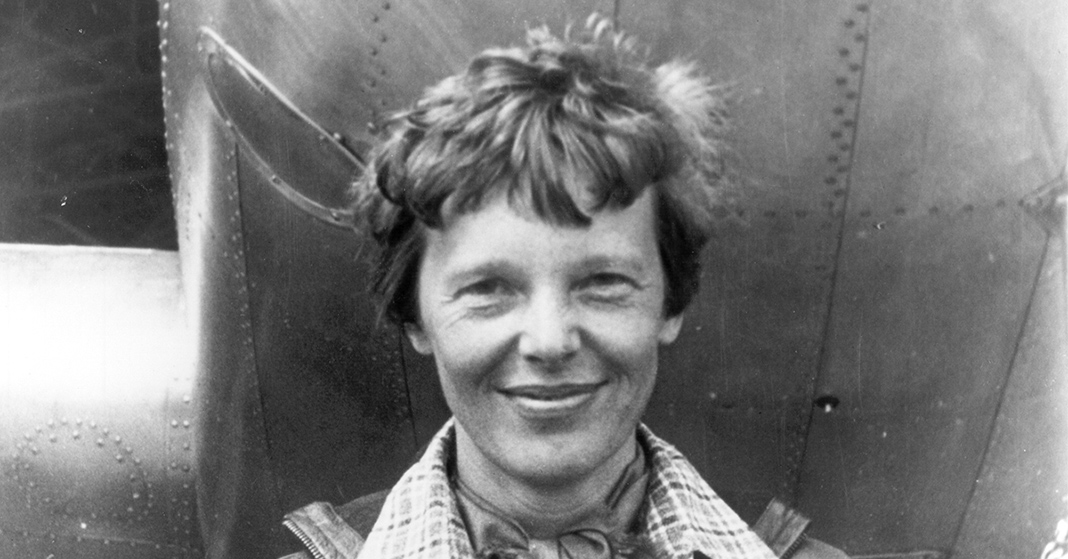 Amelia Earhart, the first woman to travel across the Atlantic by plane