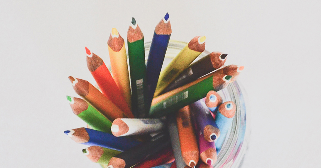 decluttering colored pencils